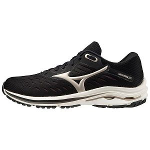 Tenis Para Correr Mizuno Wave Rider 24 Mujer Negros/Plateados | Mexico-381245